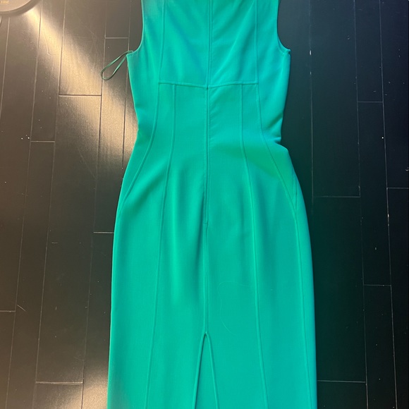 Michael Kors emerald DF stretch wool crepe seamed empire sheath dress - Picture 4 of 4